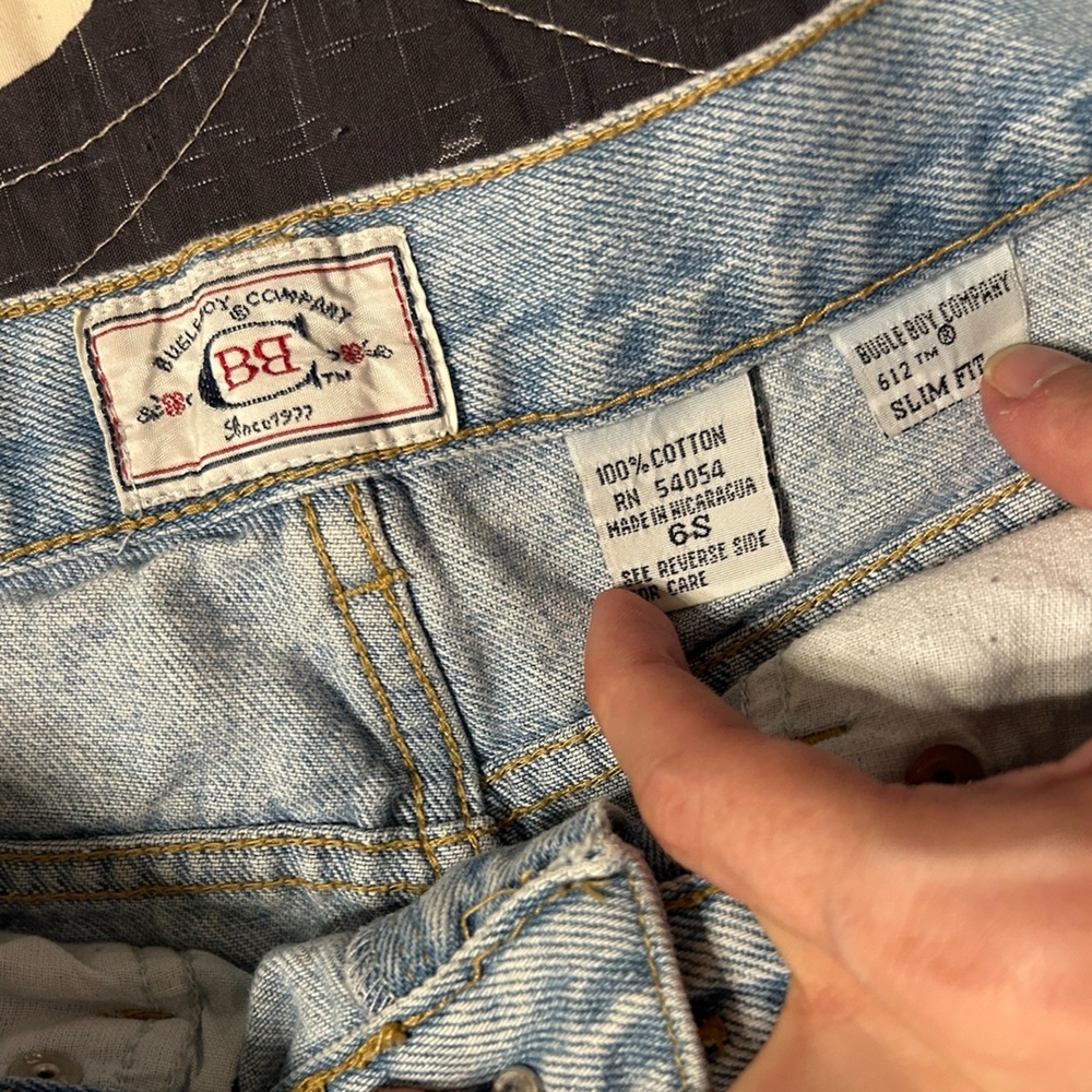 BUGLEBOY CO. VTG RARE 612 Slim Fit Light Wash Mom Jeans Vintage 90s Grunge Y2K - Picture 2 of 6